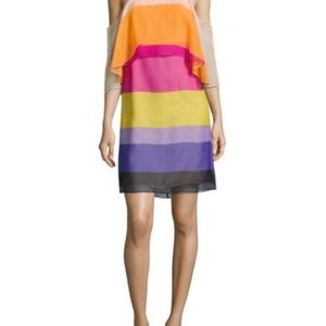 TrinaTurk Multi ColorCold Shoulder Butterfly dress